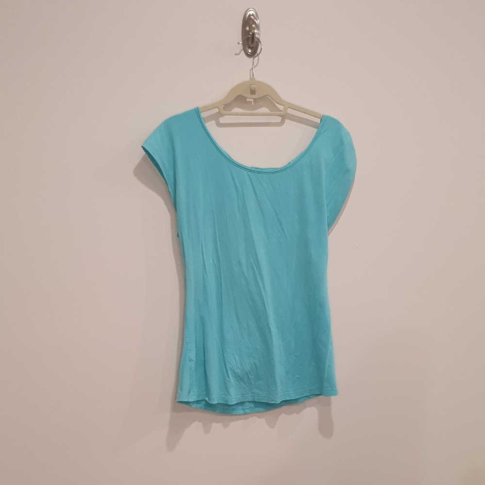 Lululemon Vintage Twost Shoulder Women's Blue Top Size 8